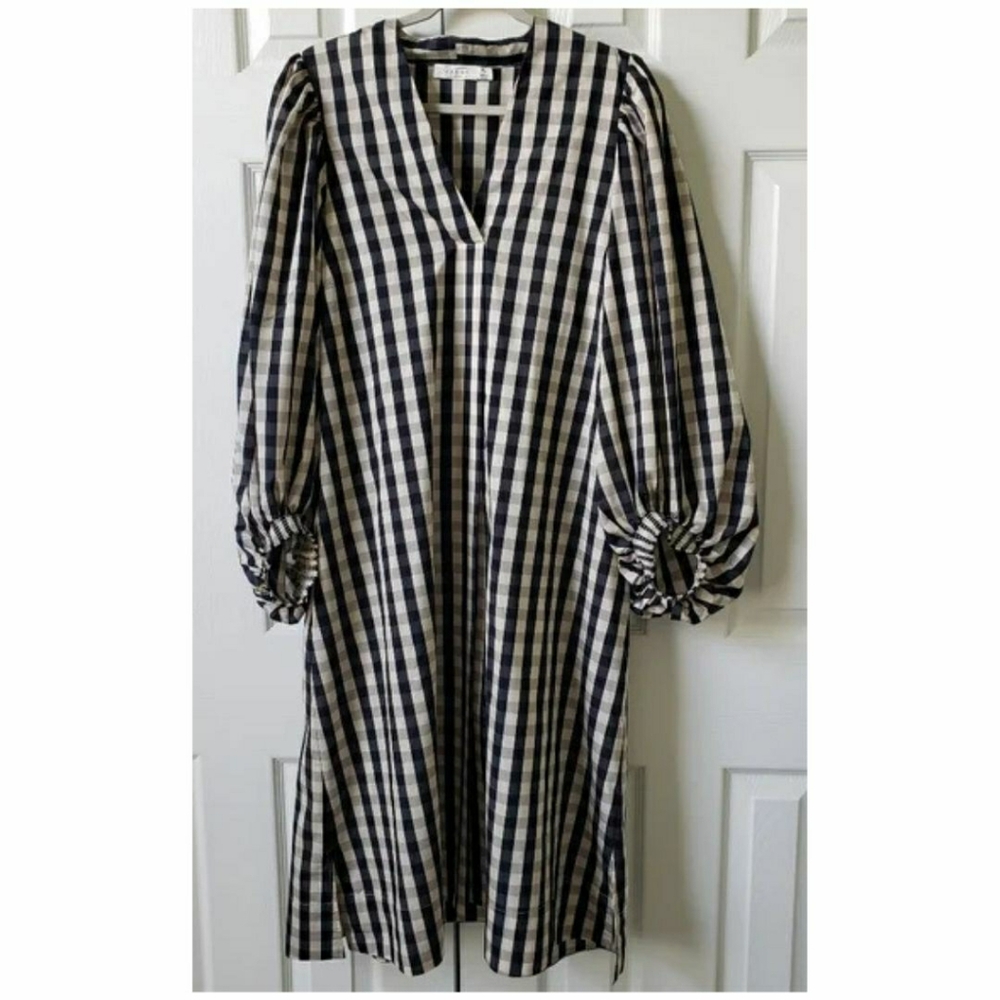 MASAI Copenhagen Nalo Gingham Dress - XL Lagenlook Artsy Boho NWOT - Picture 2 of 6